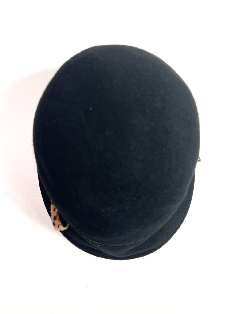 Vintage Callanan Chapeaux Pret A Porter Wool Hat Leopard Bow Zipper - Picture 10 of 13